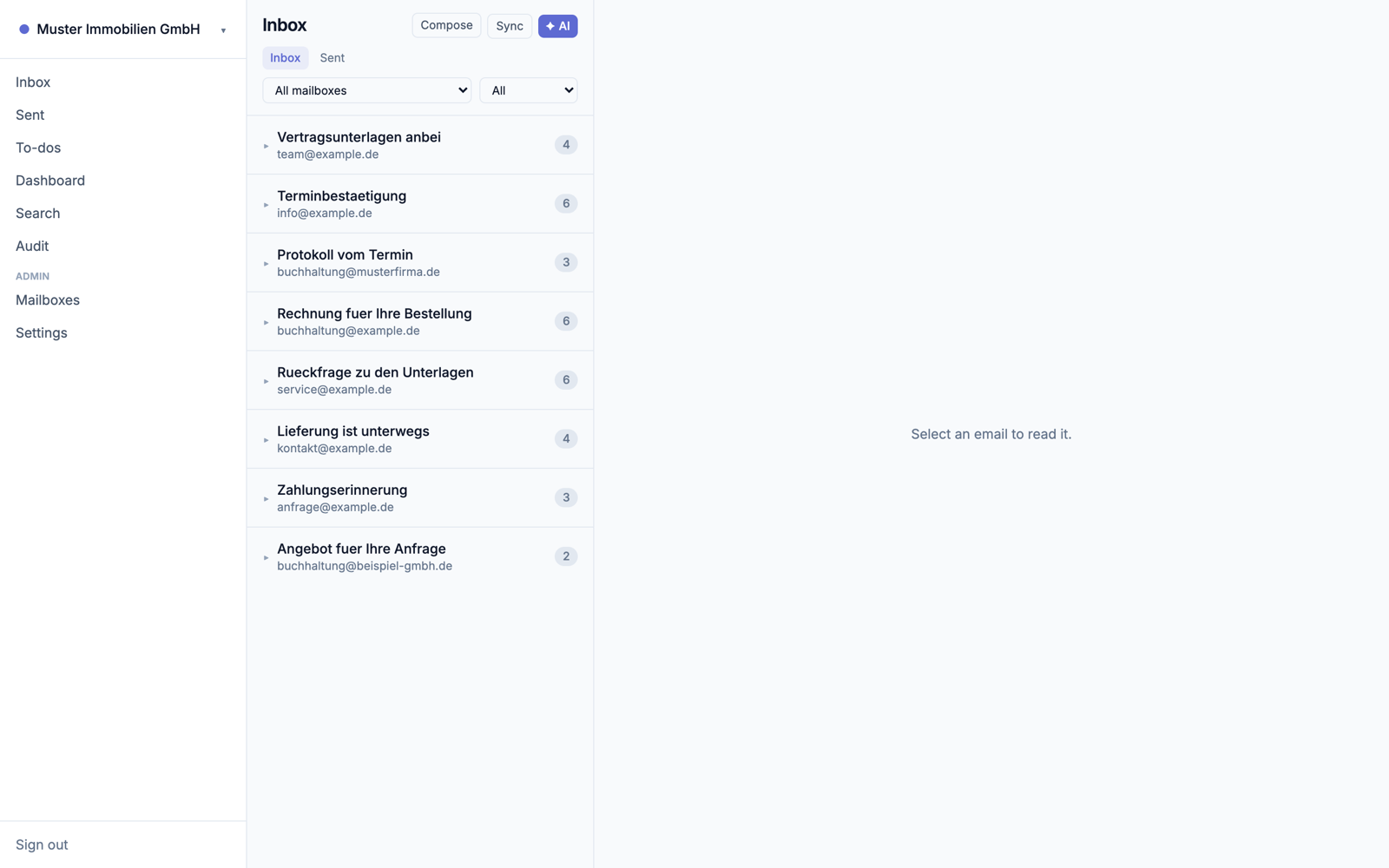 Tomlinsen AI-first shared inbox